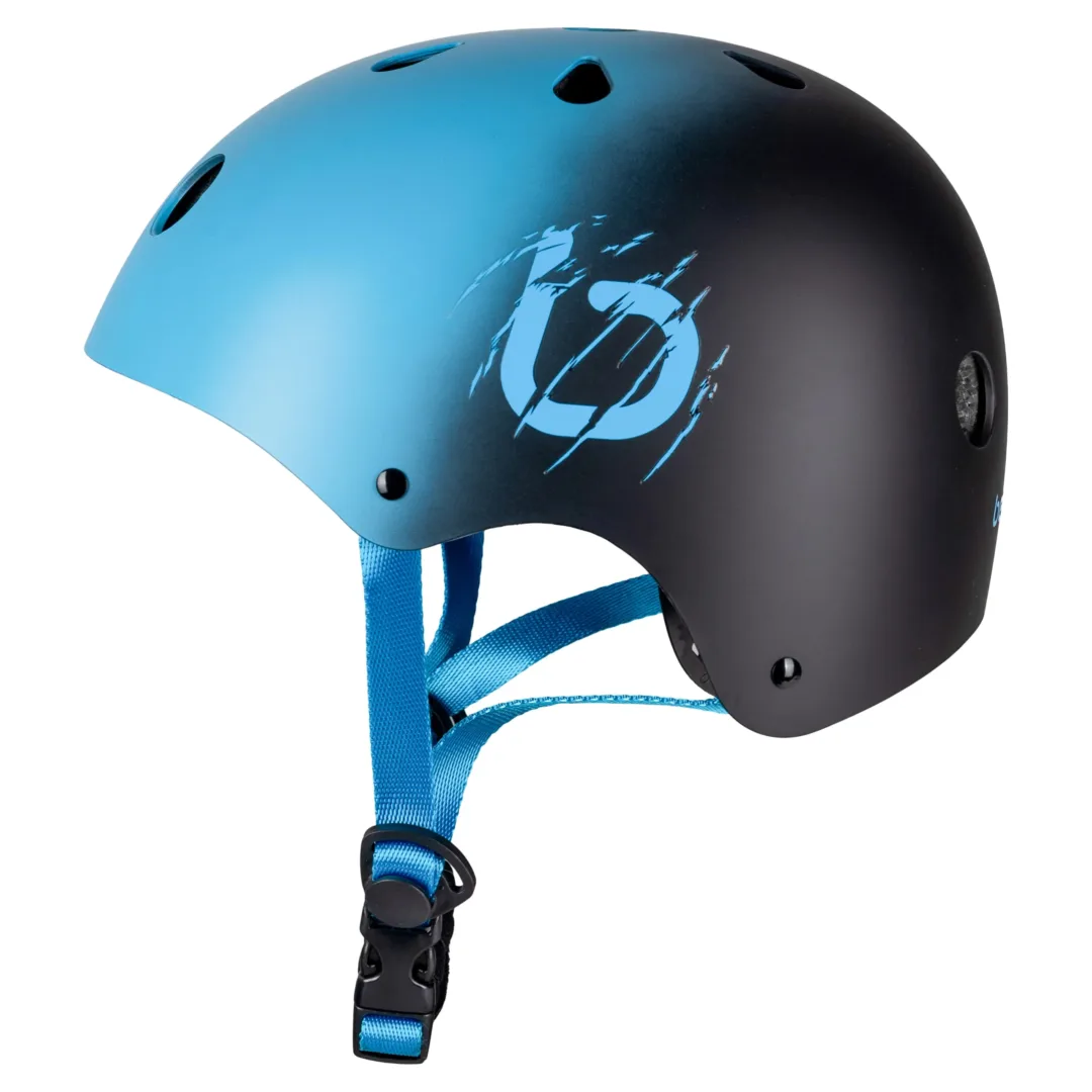 Kask NINO bervee – niebiesko-czarny – Kask rowerowy dla dziecka bervee NINO w kolorze niebiesko-czarnym – widok z boku
